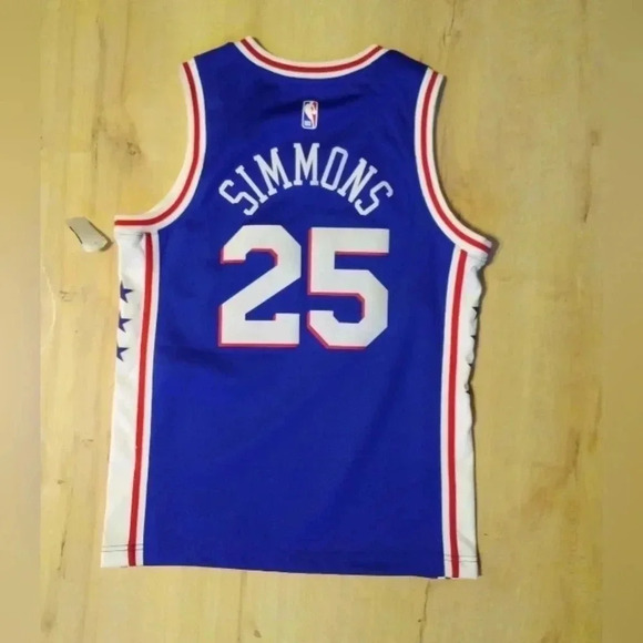 Philadelphia 76ers Ben Simmons Nike Royal Swingman Jersey Youth Medium - Picture 2 of 6